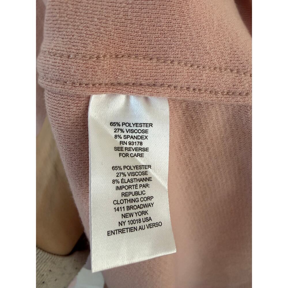 Workshop Republic Clothing Pink Button Down Shirt Soft Knit Collared Top L - Picture 4 of 5